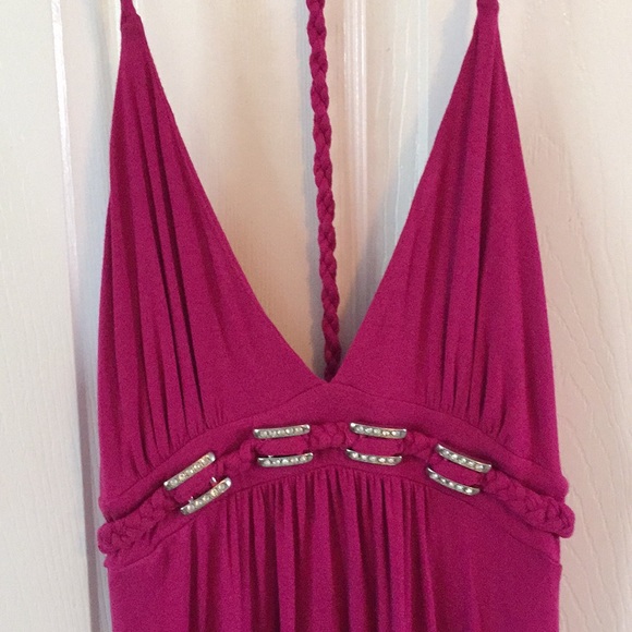 NWT Unique Pink dress with braided straps - Picture 2 of 8